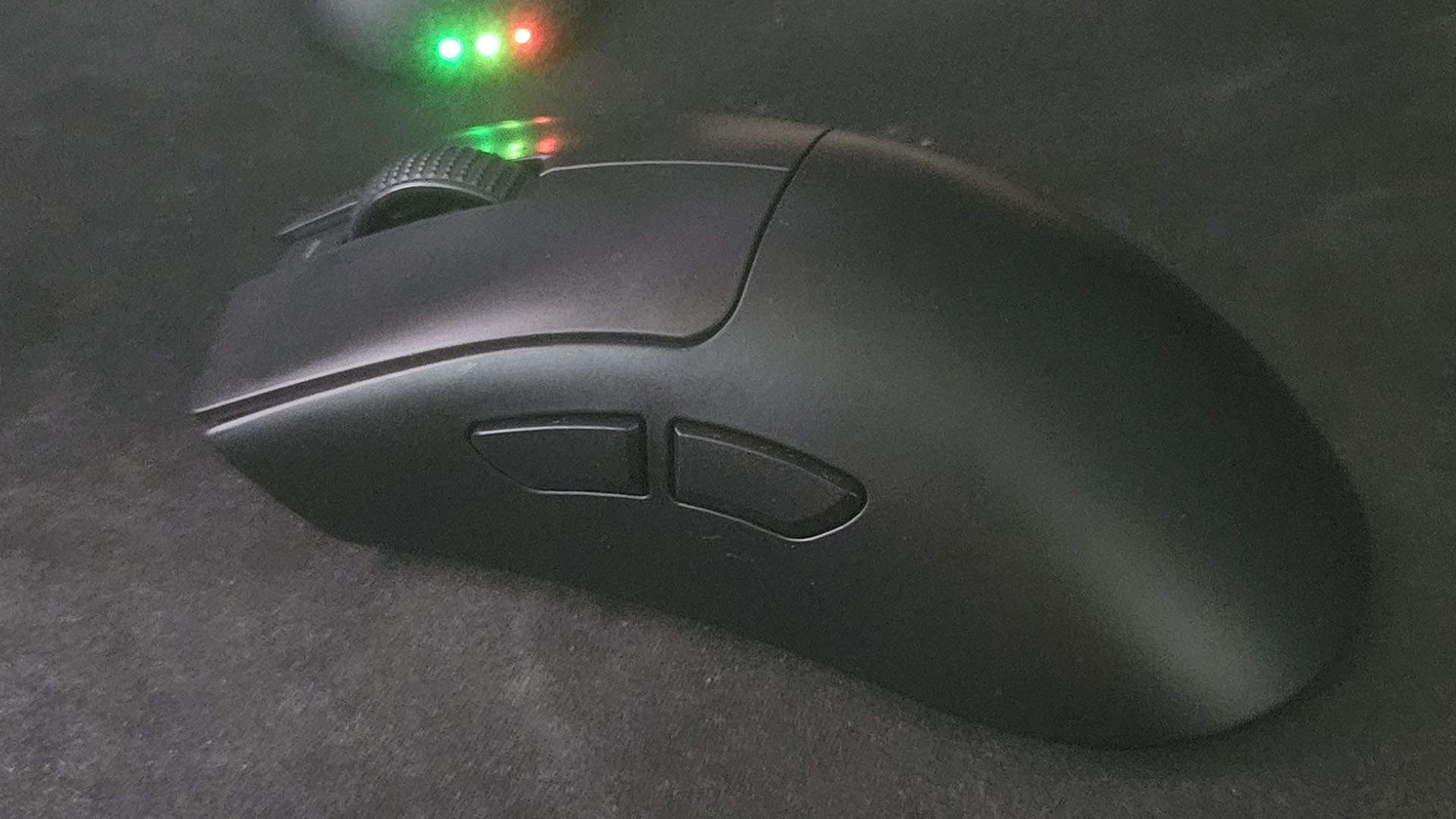 A Razer DeathAdder V4 Pro on a desk