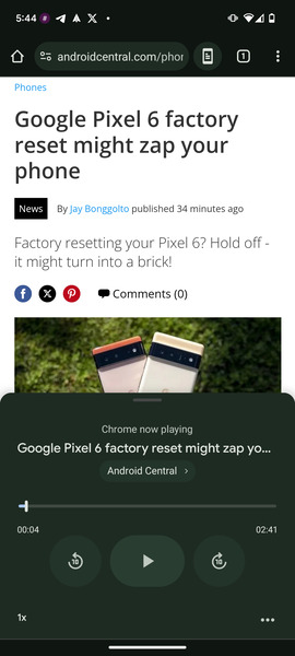 Google Chrome on Android likely to read out articles even in offline mode