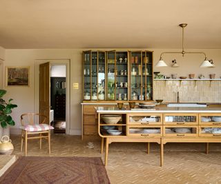 wooden freestanding kitchen