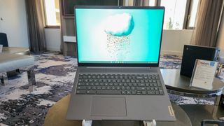 Lenovo IdeaPad 5i Chromebook with Keyboard open