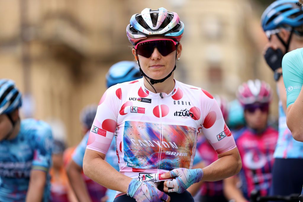 Elise Chabbey of Switzerland and Team CanyonSRAM Racing prior to the 1st Itzulia Women 2022 