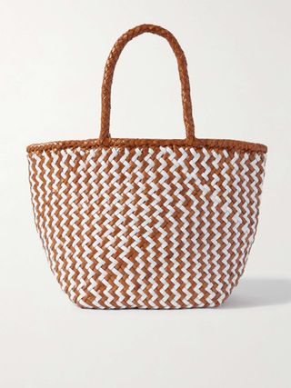 Grace Small Woven Leather Tote