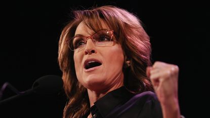 Sarah Palin delivering a speech