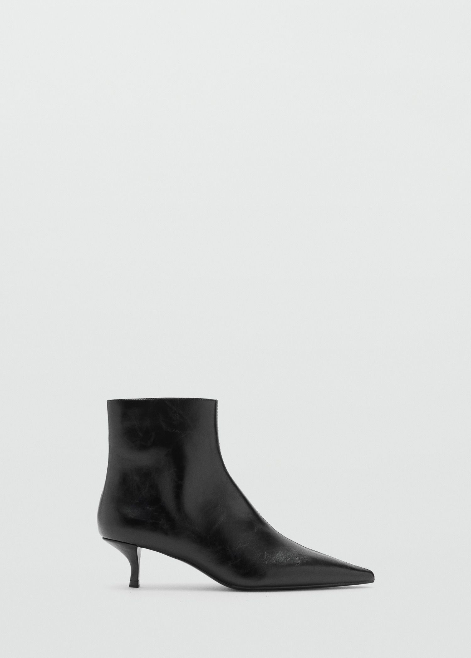 MANGO Kitten-Heel Pointed-Toe Ankle Boots