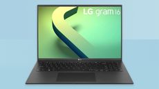 LG Gram 16 2022 model review on T3 blue background