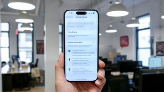 iPhone USB tethering.