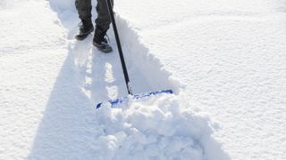 person shovelling snow