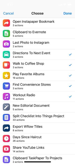 When the workflow is run, choose from the list of workflows to back some up
