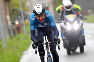 ESTAVAYER SWITZERLAND APRIL 30 Marc Soler Gimenez of Spain and Movistar Team attack on breakaway during the 74th Tour De Romandie 2021 Stage 3 a 1687km stage from Estavayer to Estavayer TDR2021 TDRnonstop UCIworldtour on April 30 2021 in Estavayer Switzerland Photo by Luc ClaessenGetty Images