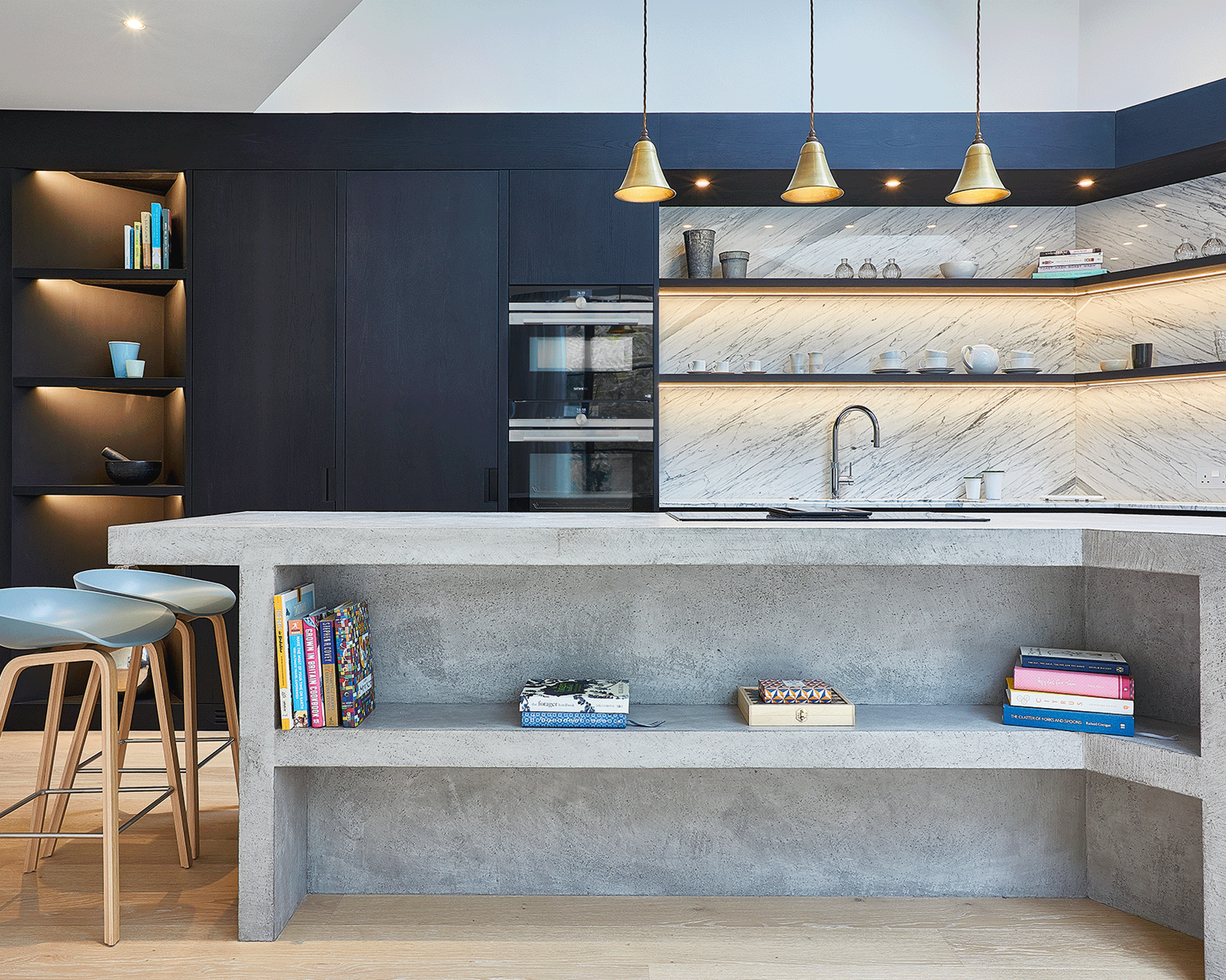 Kitchen with LED lighting