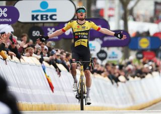 Dylan Van Baarle (Jumbo-Visma) won the 2023 Omloop Het Nieuwsblad
