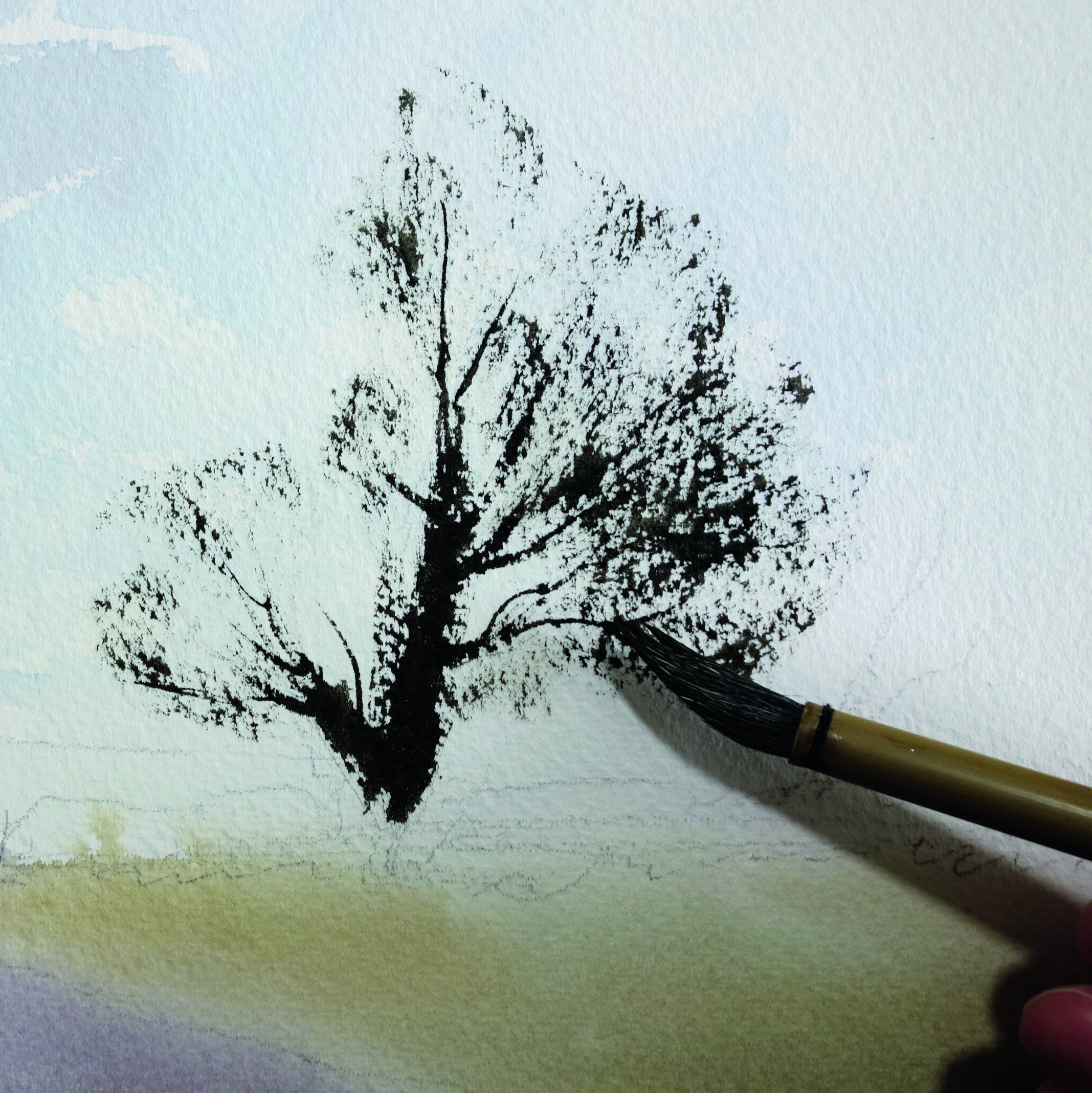 painting a tree