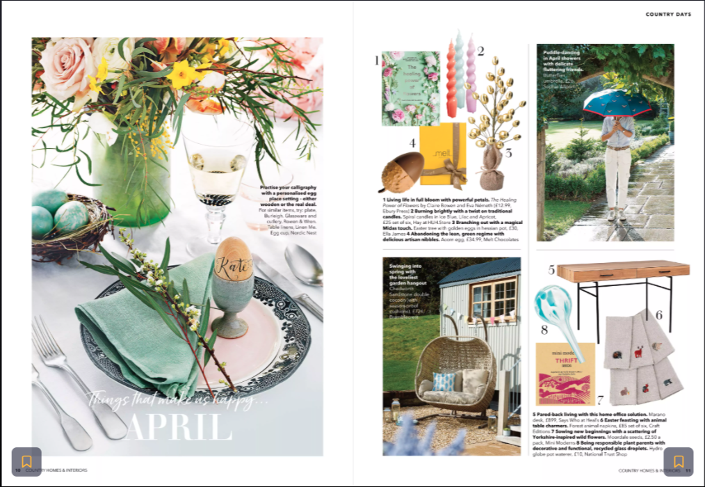 Country Homes &amp; Interiors April 2021 issue pages