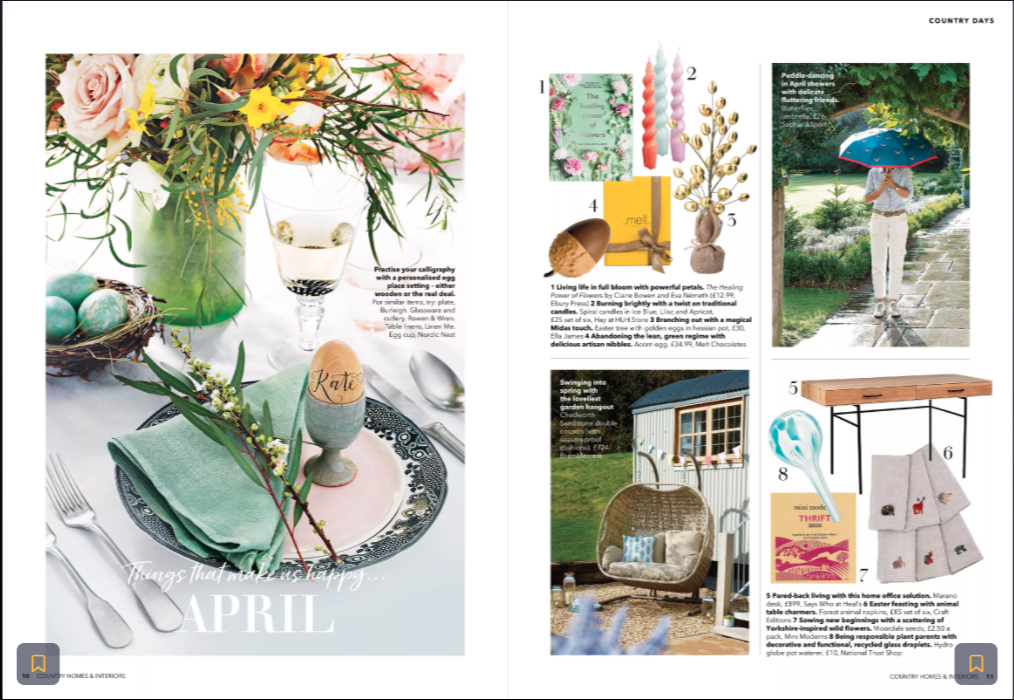 Country Homes & Interiors April 2021 issue pages