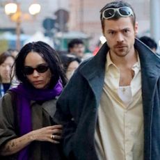 Zoë Kravitz and Harry Styles spent the week before Christmas in Rome wearing coordinating couple's winter coat