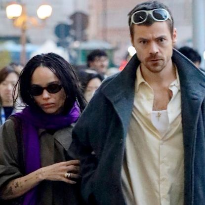 Zo&euml; Kravitz and Harry Styles spent the week before Christmas in Rome wearing coordinating couple's winter coat