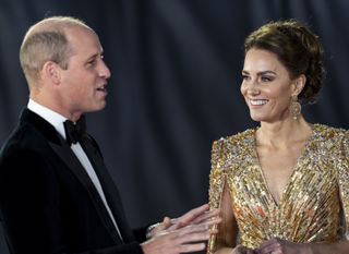 Prince William and Kate Middleton attend the No Time To Die London premiere 2021