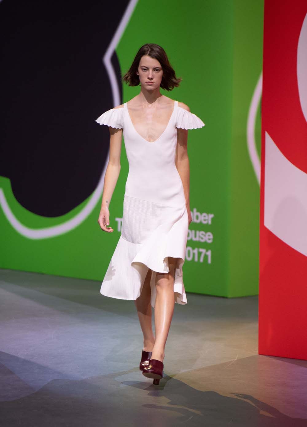on the runway at London Fashion Week AW23