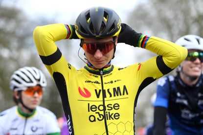 Marianne Vos in a Visma-Lease a Bike jersey