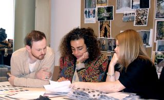 Martine Rose and the Timberland design team discuss ideas
