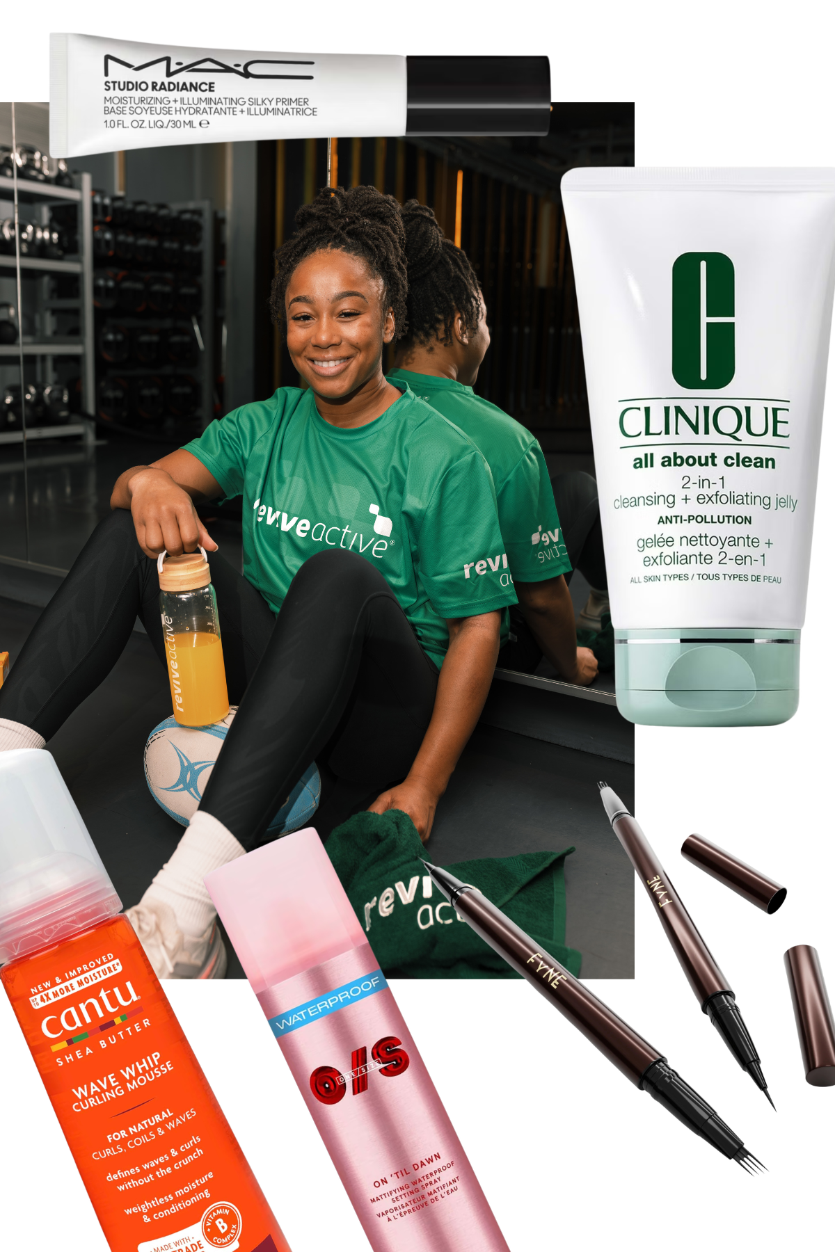 Sadiya Kabeya wears beauty products during her training sessions