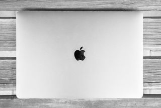 Apple MacBook with logo
