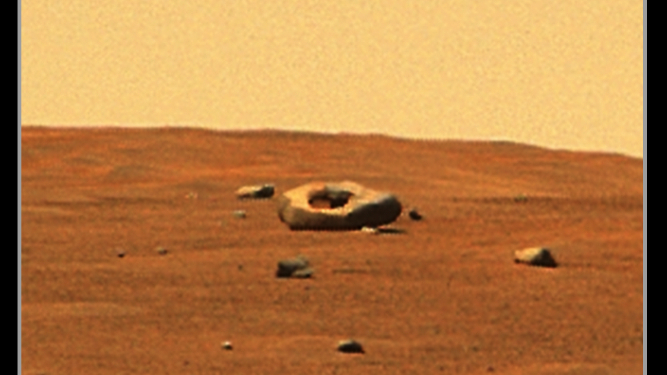 Space (photo) rover | on Perseverance Mars donut-shaped spots rock