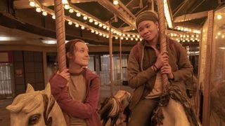 (L to R) Bella Ramsey as Ellie and Storm Reid as Riley in The Last of Us episode 7 on HBO and HBO Max