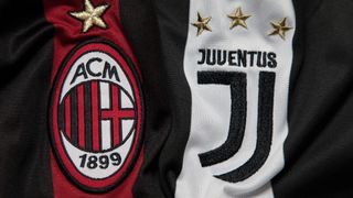 AC Milan vs Juventus badges on shirts