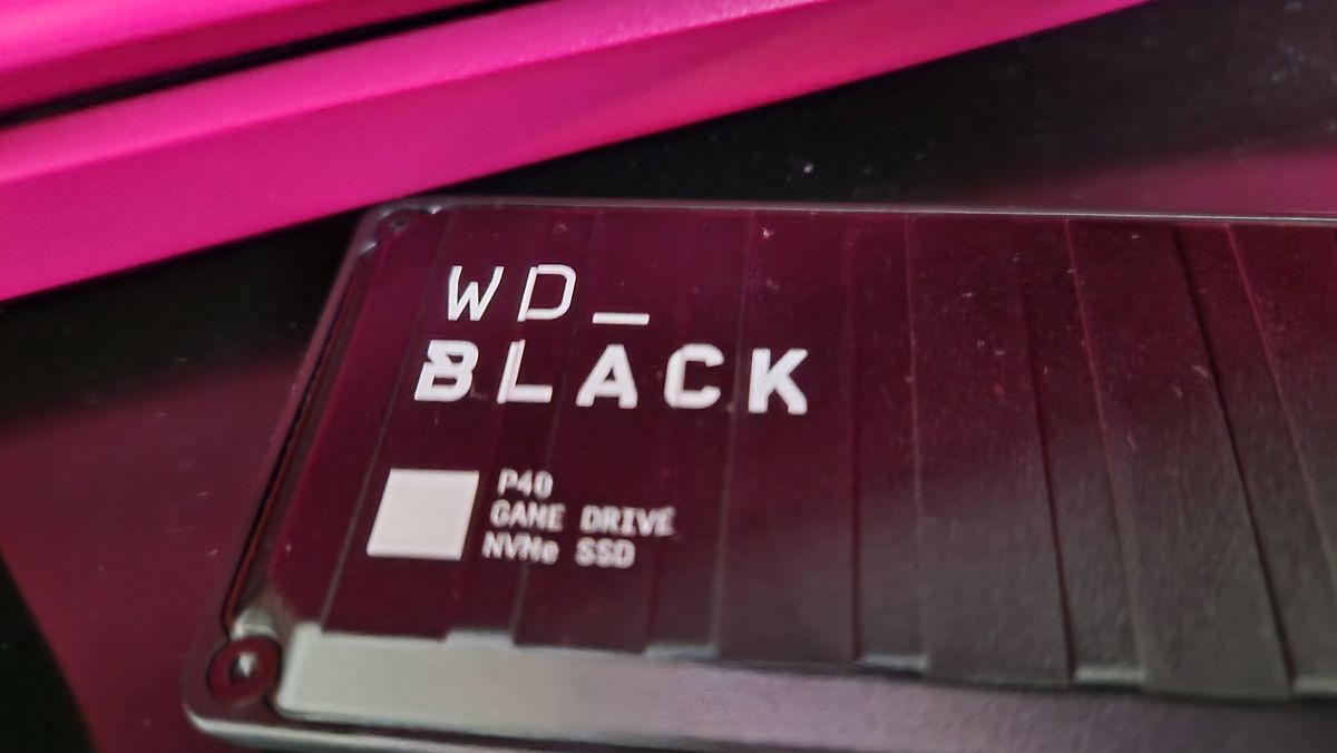 WD_Black P40 image up close showing the branding and WD_Black logo