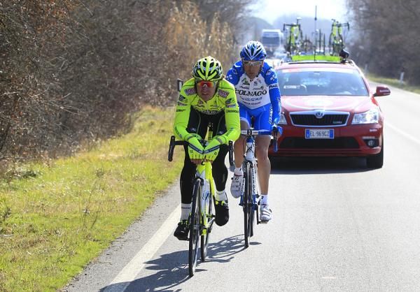 Diego Caccia (Farnese Vini) and Stefano Pirazzi (Colnago CSF Inox)