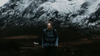 Keri Wallace running in the mountains