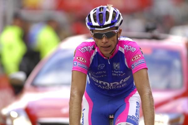 Andrey Kashechkin (Lampre-Farnese Vini) on stage 11 of the Vuelta a Espana.