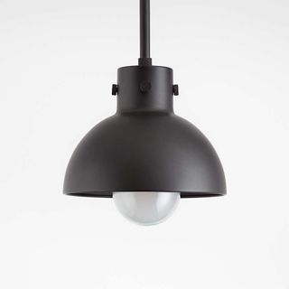 Dakota Black Pendant Light with Small Black Dome