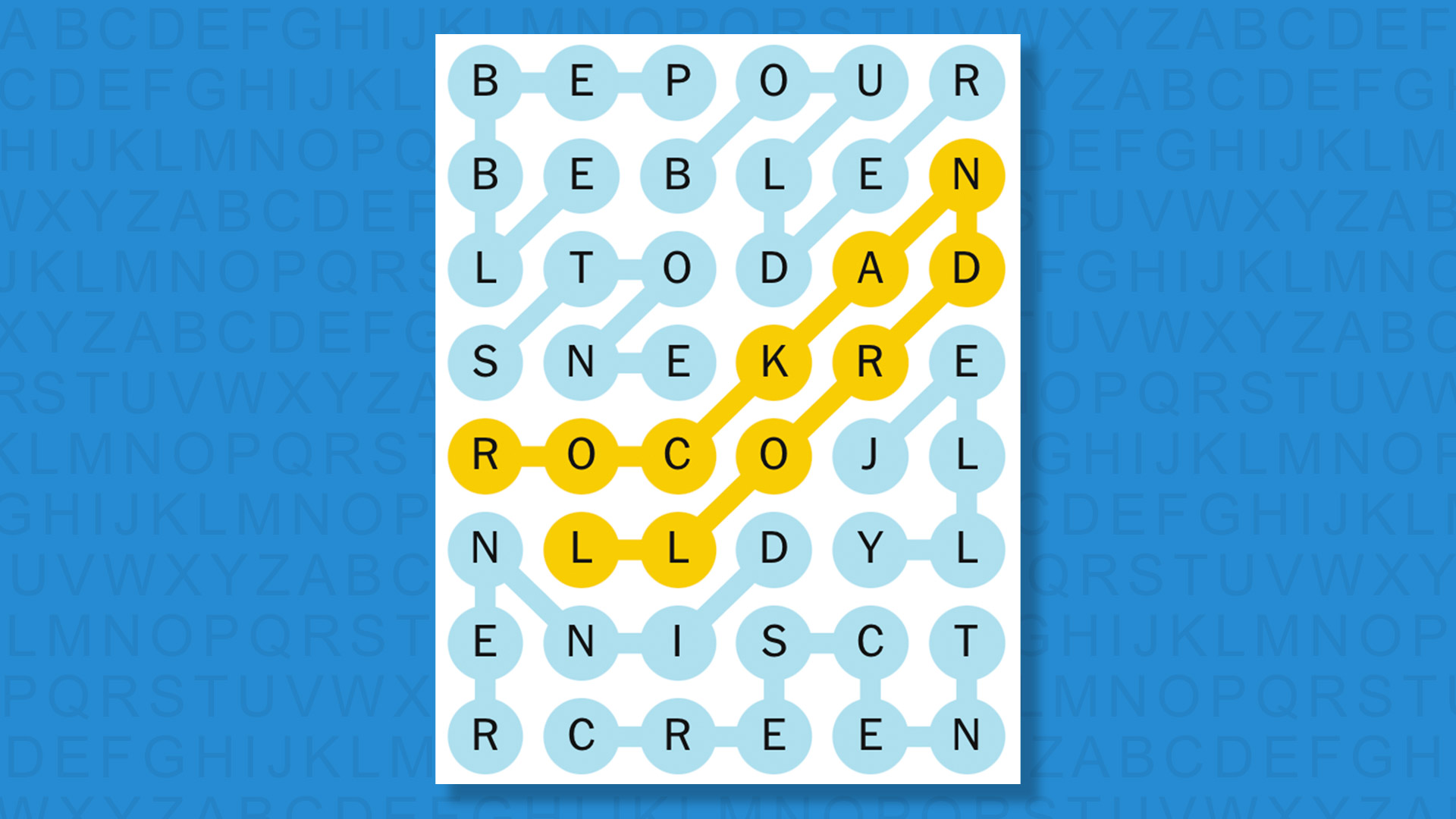 NYT Strands answers for game 590 on a blue background
