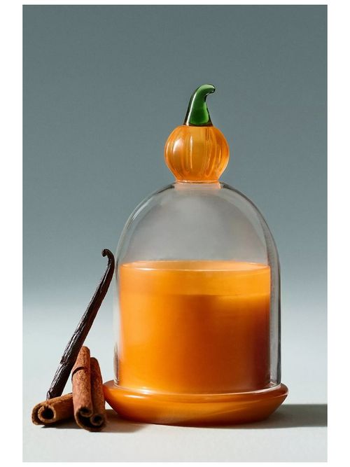 Fall Icon Cloche Pumpkin Sweet Vanilla Glass Candle