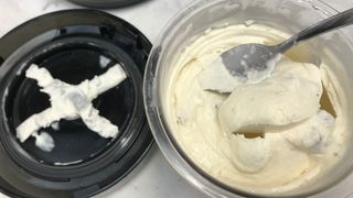 Ninja Creami having made vanilla ice cream