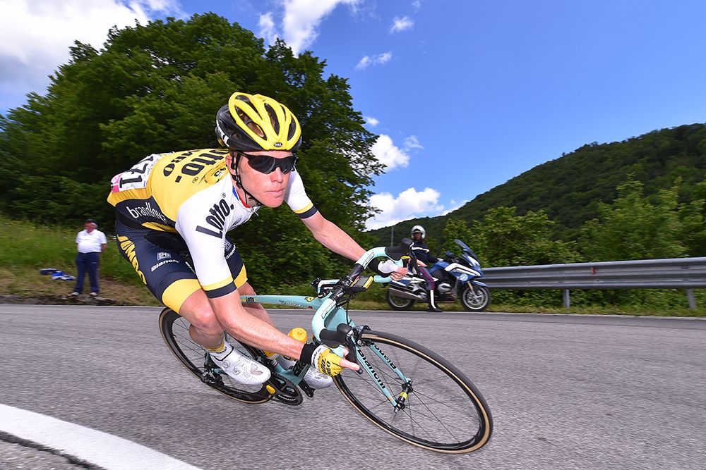 Steven Kruijswijk (LottoNl-Jumbo) getting sideways