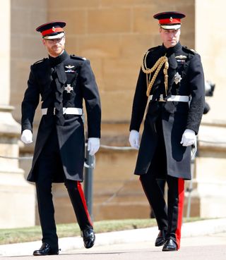 Prince William and Prince Harry in military uniform