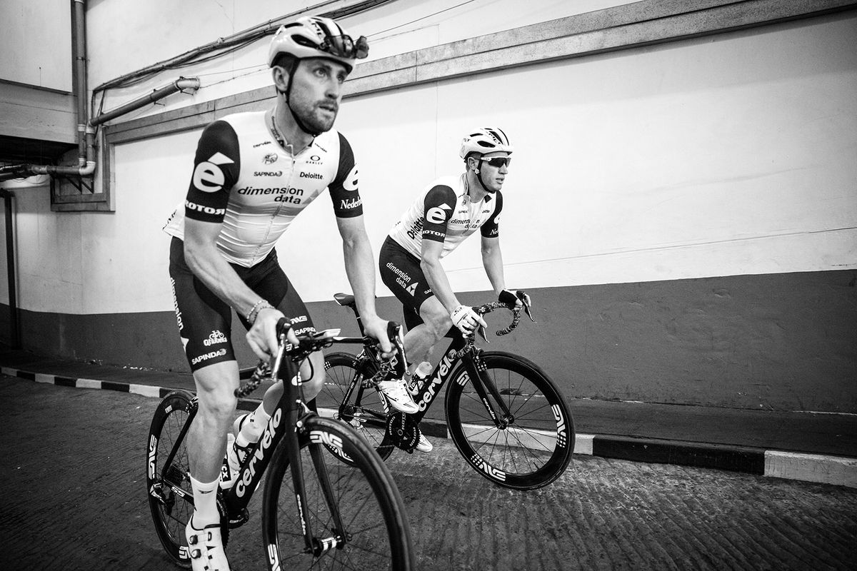 Old friends Bernard Eisel and mark Renshaw head out