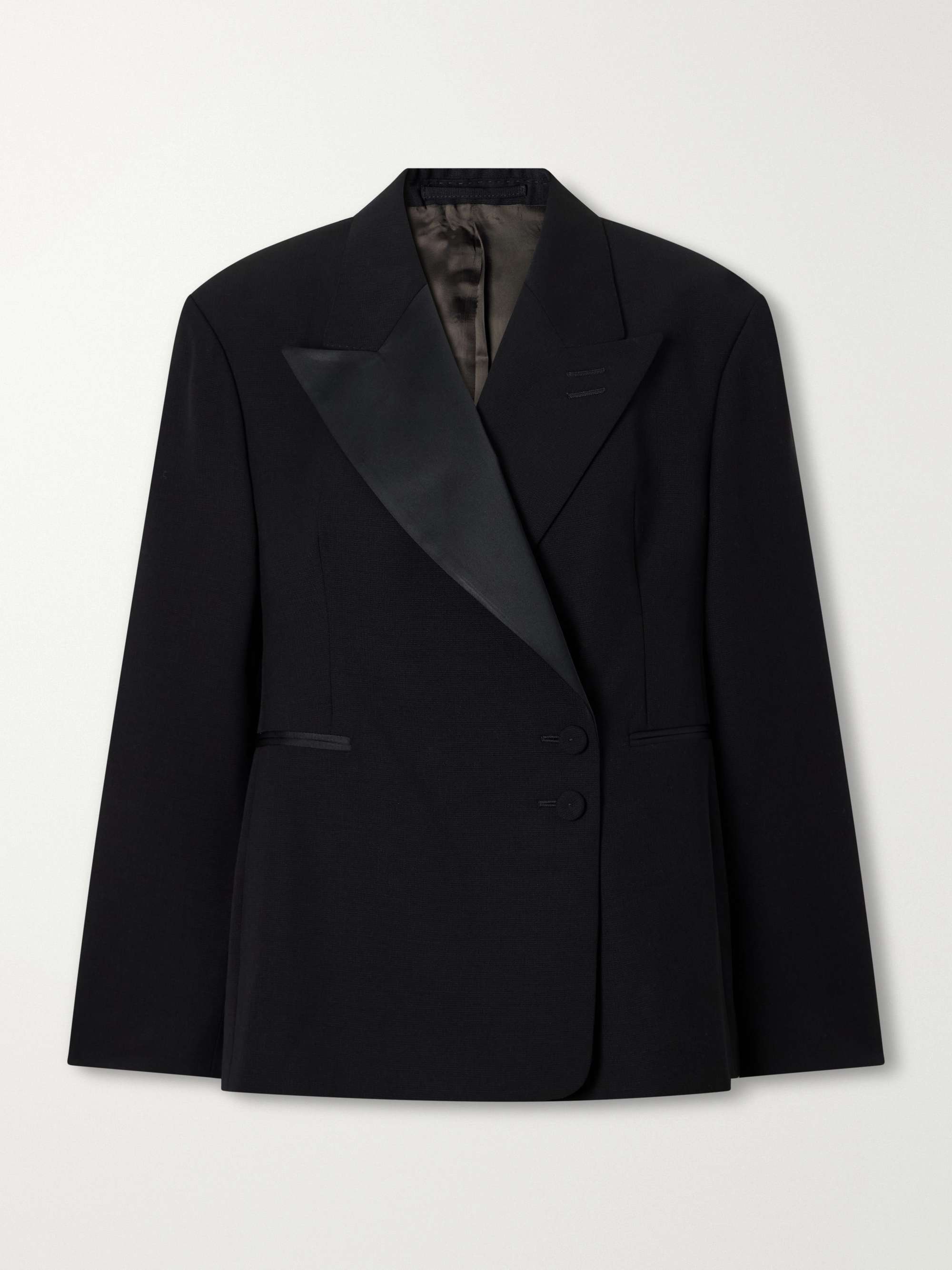 Gallery Satin-Trimmed Wool-Twill Jacket