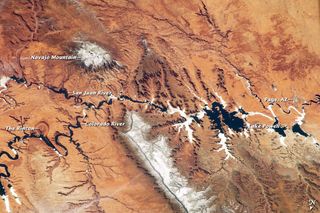 The Colorado River from space on March 12, 2013.