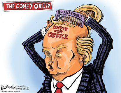 Political cartoon U.S. James Comey Donald Trump