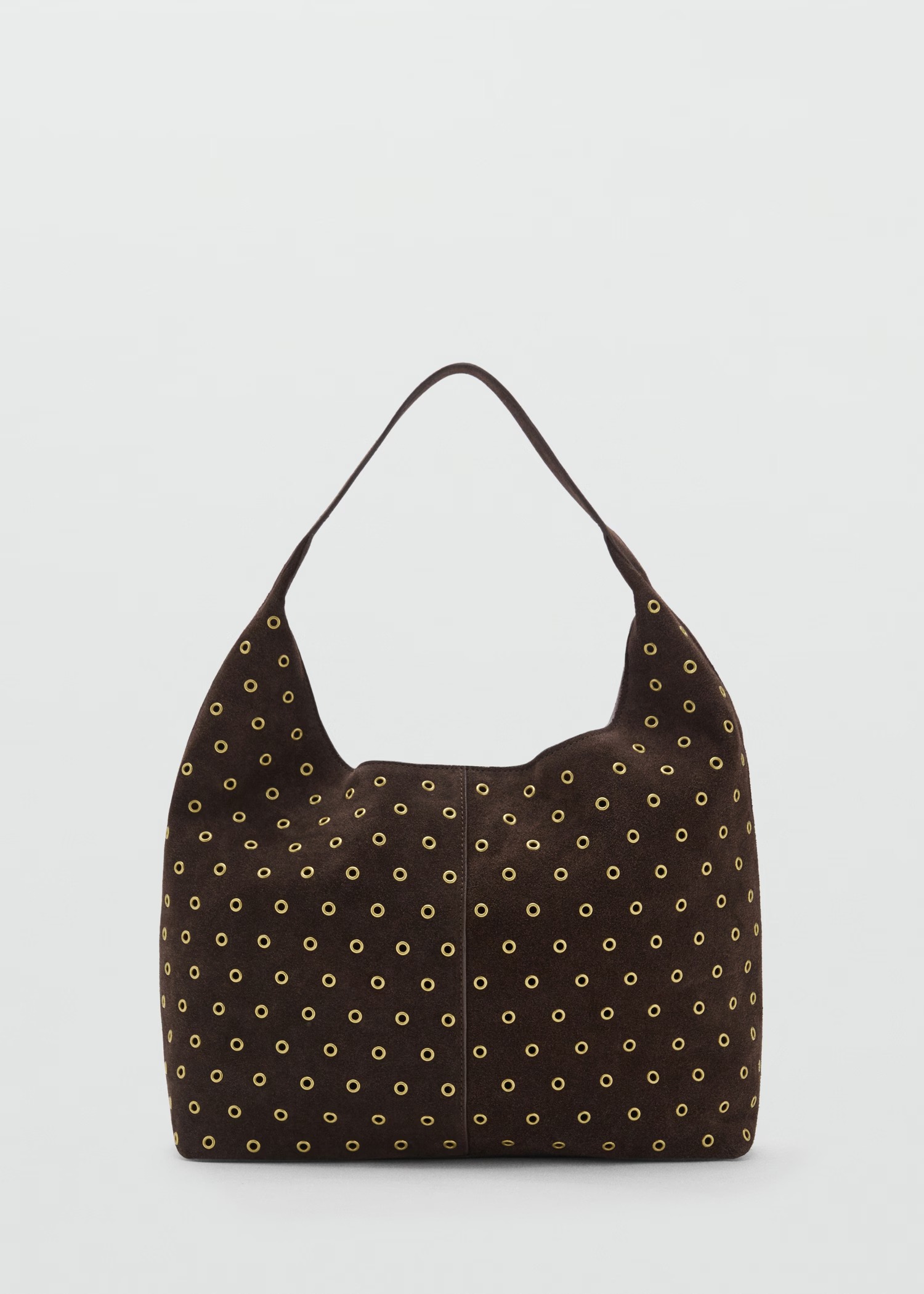 MANGO, Suede Shopper Bag With Eyelets 