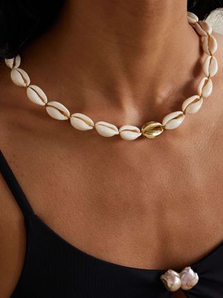 Concha Puka Gold-Plated Shell Necklace