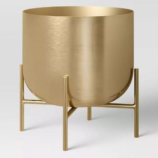 A brass stand planter is one of the best Target fall decor items.