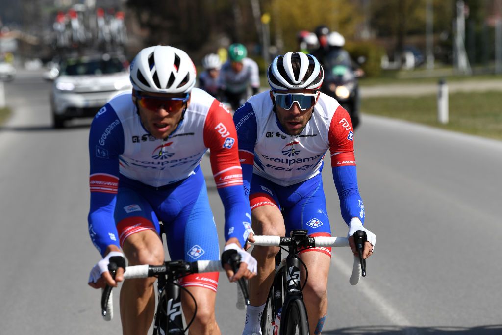 Thibaut Pinot (Groupama-FDJ) tried to go in the early break