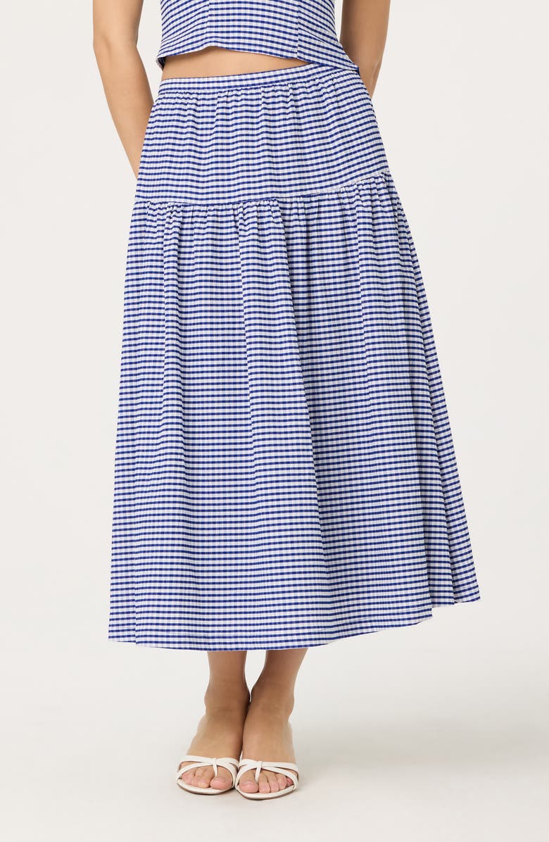 Drop Waist Cotton Blend Skirt