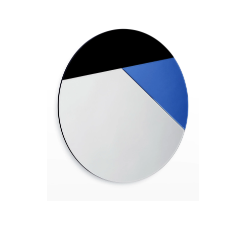 Circular mirror wall art.