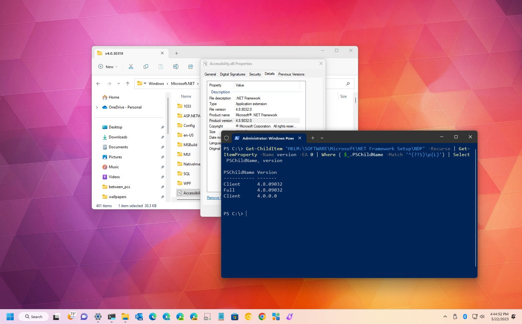 Установить framework windows 10